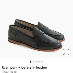 J. Crew black leather loafers